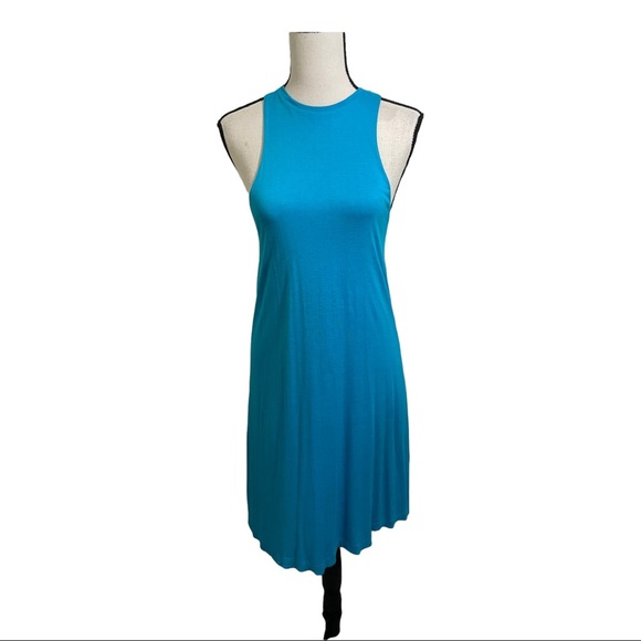 Polo Ralph Lauren A line jersey dress blue sleeveless viscose size X-Small - Picture 1 of 10